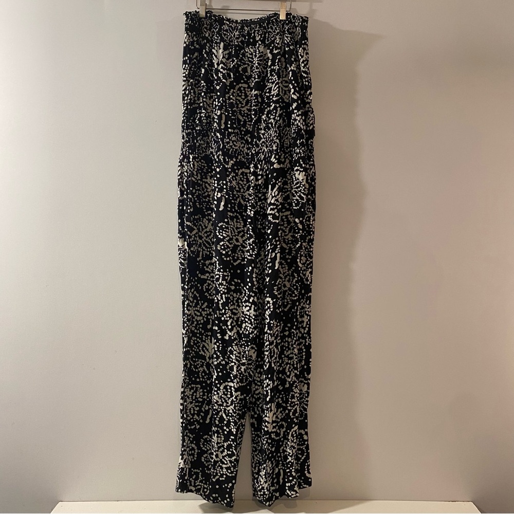 INC International Concepts Women's Strapless Black White Jumpsuit Size XL